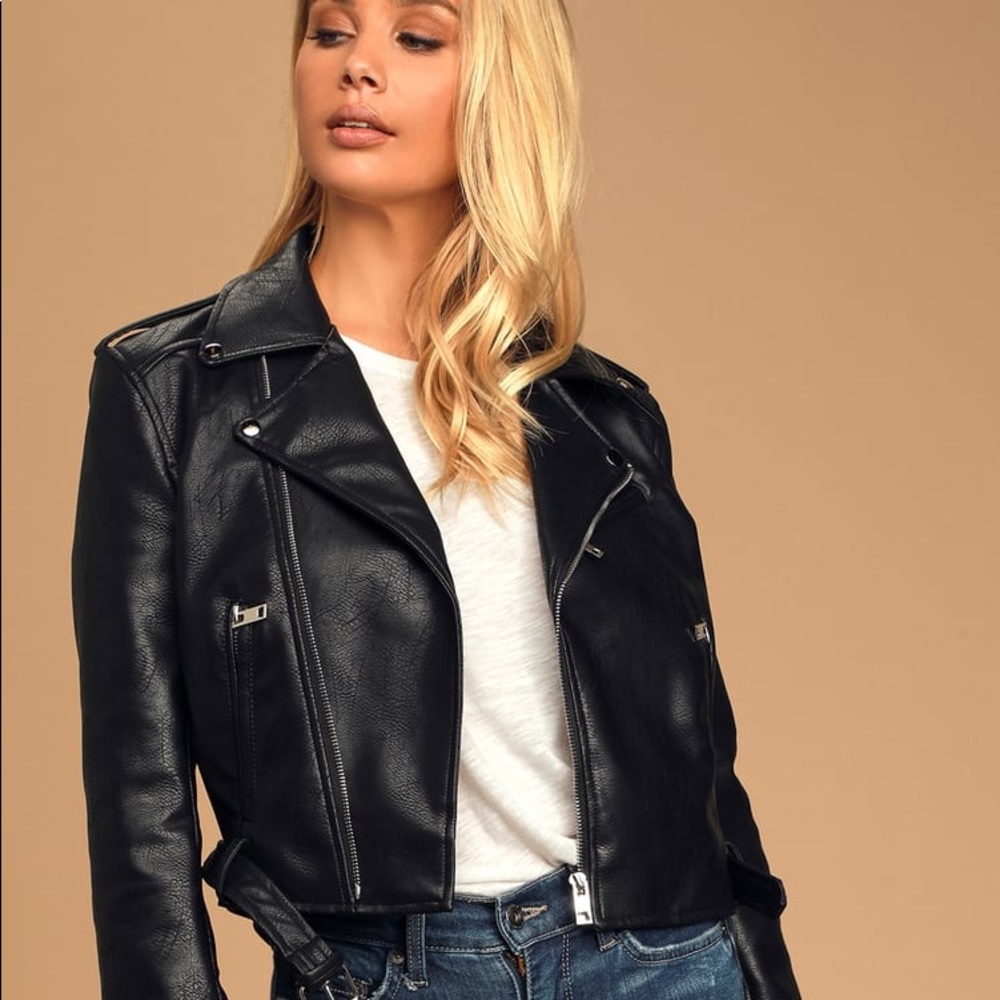 Black Vegan Leather Jacket